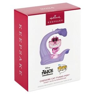 Hallmark Ornament Disney Alice in Wonderland Cheshire Cat Funko Pop (New)